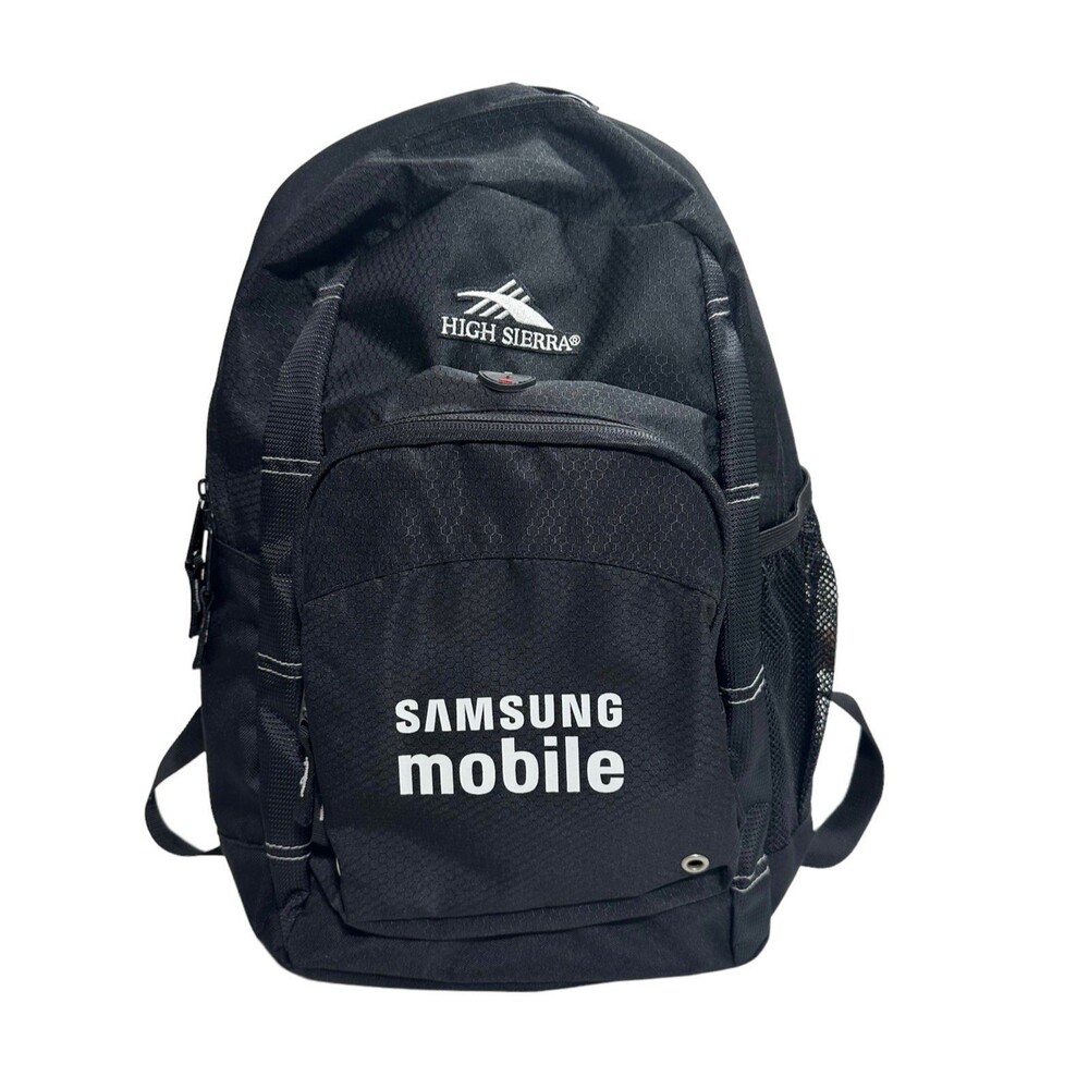 NWT High Sierra Impact Black Backpack Embroidered